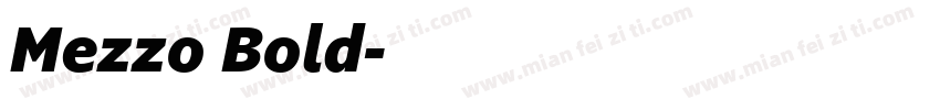 Mezzo Bold字体转换